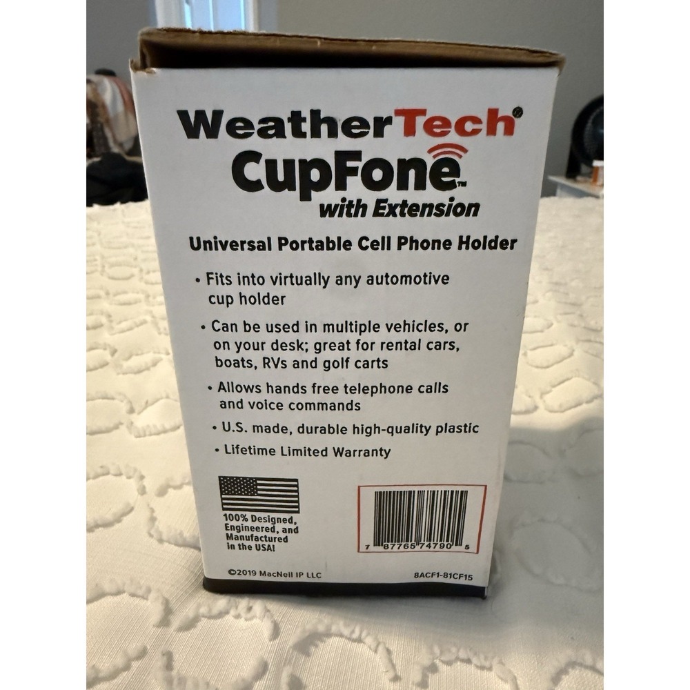 WeatherTech CupFone with Extension Universal Cell Phone Holder NEW IN BOX - Picture 2 of 6